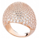 Tsars Collection - Pink Pavé Silver Ring - Handmade in Swiss - Luxury Exclusive Collection