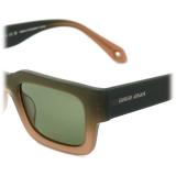 Giorgio Armani - Occhiali da Sole Uomo Forma Rettangolare - Verde Sfumato - Occhiali da Sole - Giorgio Armani Eyewear