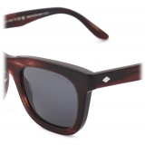 Giorgio Armani - Men’s Asian-Fit Rectangular Sunglasses - Striped Brown Smoke Blue - Sunglasses - Giorgio Armani Eyewear