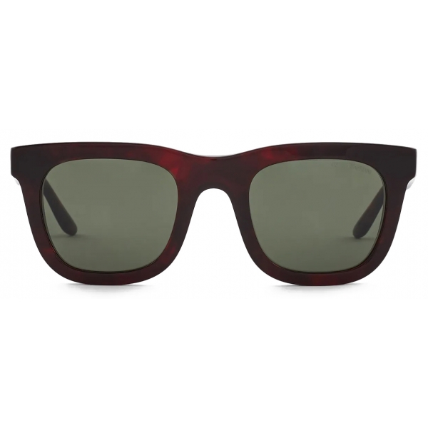 Giorgio Armani - Men’s Asian-Fit Rectangular Sunglasses - Black Green - Sunglasses - Giorgio Armani Eyewear