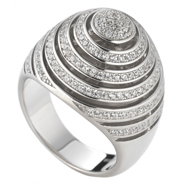 Tsars Collection - Anello in Argento Spirale - Handmade in Swiss - Luxury Exclusive Collection