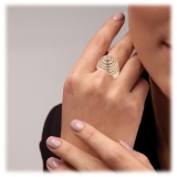 Tsars Collection - Pink Spiral Silver Ring - Handmade in Swiss - Luxury Exclusive Collection