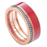 Tsars Collection - Red Band Ring - Handmade in Swiss - Luxury Exclusive Collection