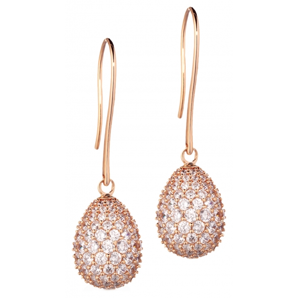 Tsars Collection - 9nine 01 Pink Silver Earrings - Handmade in Swiss - Luxury Exclusive Collection