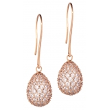 Tsars Collection - Orecchini in Argento 9nine 01 Rosa - Handmade in Swiss - Luxury Exclusive Collection