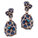 Tsars Collection - Orecchini in Argento Tamara Blu - Handmade in Swiss - Luxury Exclusive Collection