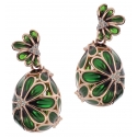 Tsars Collection - Tamara Green Silver Earrings - Handmade in Swiss - Luxury Exclusive Collection