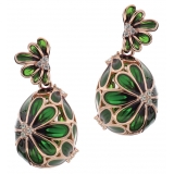 Tsars Collection - Orecchini in Argento Tamara Verde - Handmade in Swiss - Luxury Exclusive Collection
