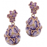 Tsars Collection - Tamara Pink Silver Earrings - Handmade in Swiss - Luxury Exclusive Collection