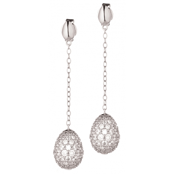 Tsars Collection - Orecchini in Argento 9nine 02 Bianco - Handmade in Swiss - Luxury Exclusive Collection