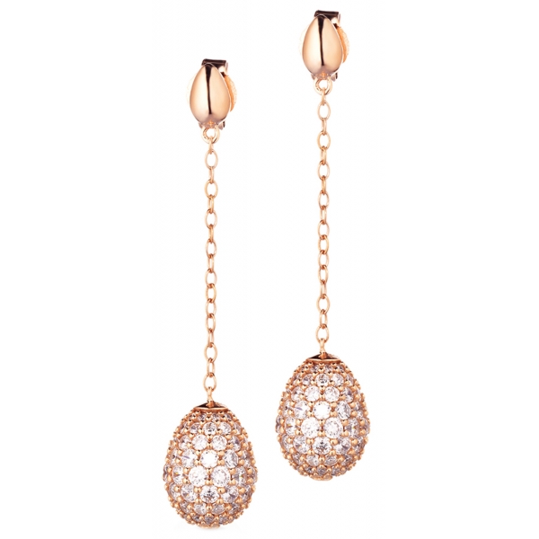 Tsars Collection - Orecchini in Argento 9nine 02 Rosa - Handmade in Swiss - Luxury Exclusive Collection