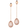 Tsars Collection - 9nine 02 Pink Silver Earrings - Handmade in Swiss - Luxury Exclusive Collection