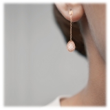 Tsars Collection - 9nine 02 Pink Silver Earrings - Handmade in Swiss - Luxury Exclusive Collection