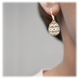 Tsars Collection - Alexandra Green Horizontal Pavè Earrings - Handmade in Swiss - Luxury Exclusive Collection