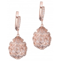 Tsars Collection - Alexandra Guilloche Motif Earrings - Handmade in Swiss - Luxury Exclusive Collection