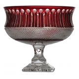 Tsars Collection - Red Crystal Fruit Bowl - Handmade in Swiss - Luxury Exclusive Collection