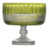 Tsars Collection - Green Crystal Fruit Bowl - Handmade in Swiss - Luxury Exclusive Collection