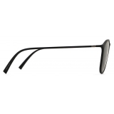 Giorgio Armani - Men’s Panto Sunglasses - Matte Black Smoke - Sunglasses - Giorgio Armani Eyewear