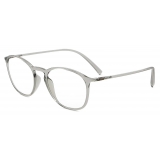Giorgio Armani - Men’s Panto Sunglasses - Matte Silver - Sunglasses - Giorgio Armani Eyewear