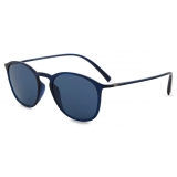 Giorgio Armani - Men’s Panto Sunglasses - Matte Blue - Sunglasses - Giorgio Armani Eyewear