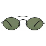 Giorgio Armani - Oval Sunglasses - Matte Black Green - Sunglasses - Giorgio Armani Eyewear