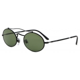 Giorgio Armani - Occhiali da Sole Ovale - Nero Opaco Verde - Occhiali da Sole - Giorgio Armani Eyewear