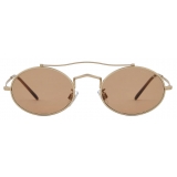 Giorgio Armani - Occhiali da Sole Ovale - Oro Marrone - Occhiali da Sole - Giorgio Armani Eyewear