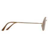 Giorgio Armani - Occhiali da Sole Ovale - Oro Marrone - Occhiali da Sole - Giorgio Armani Eyewear