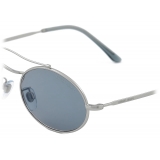 Giorgio Armani - Oval Sunglasses - Silver Grey - Sunglasses - Giorgio Armani Eyewear