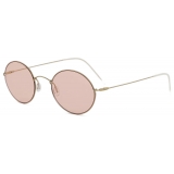 Giorgio Armani - Occhiali da Sole Rotondi - Oro Rosa Chiaro - Occhiali da Sole - Giorgio Armani Eyewear