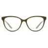 Giorgio Armani - Occhiali da Vista Donna Forma Cat-Eye - Verde Marmorizzato - Occhiali da Vista - Giorgio Armani Eyewear