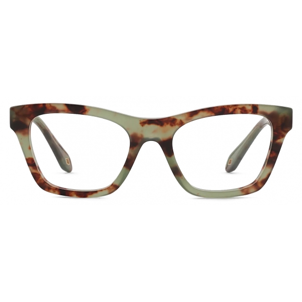 Giorgio Armani - Occhiali da Vista Donna Forma Irregolare - Verde Tartarugato - Occhiali da Vista - Giorgio Armani Eyewear