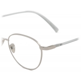 Giorgio Armani - Men’s Panto Eyeglasses - Matte Silver - Optical Glasses - Giorgio Armani Eyewear