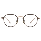 Giorgio Armani - Men’s Panto Eyeglasses - Matte Brown Pale Gold - Optical Glasses - Giorgio Armani Eyewear