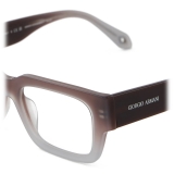 Giorgio Armani - Occhiali da Vista Uomo Forma Rettangolare - Tortora - Occhiali da Vista - Giorgio Armani Eyewear