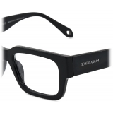 Giorgio Armani - Occhiali da Vista Uomo Forma Rettangolare - Nero Lucido - Occhiali da Vista - Giorgio Armani Eyewear