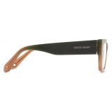 Giorgio Armani - Men’s Rectangular Eyeglasses - Gradient Green Beige - Optical Glasses - Giorgio Armani Eyewear