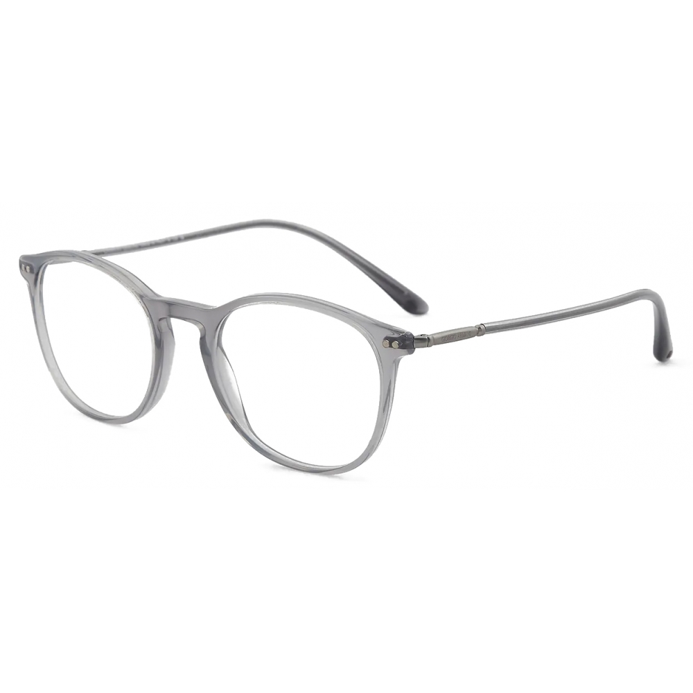 Giorgio Armani - Men’s Round Eyeglasses - Silver - Optical Glasses ...
