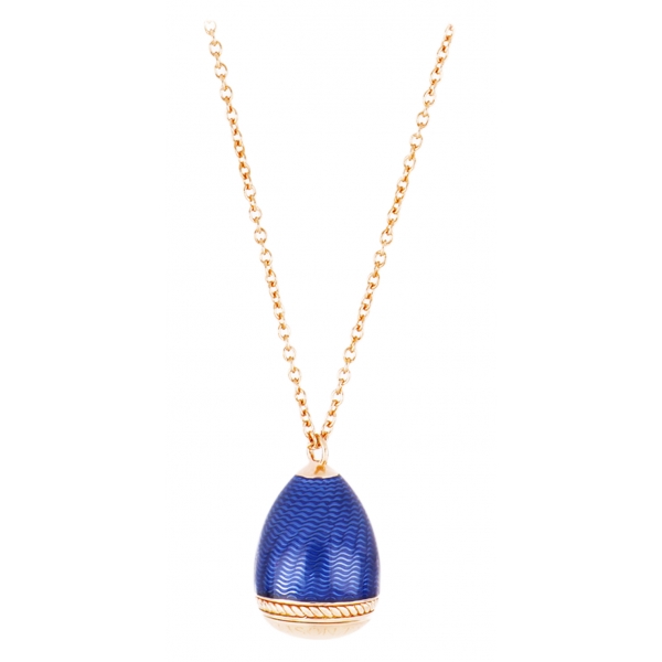 Tsars Collection - Necklace with Blue Pendant with Key - Handmade in Swiss - Luxury Exclusive Collection