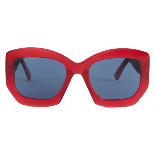 Emilio Pucci - Logo-Print Sunglasses - Dark Red Blue Navy - Sunglasses - Emilio Pucci Eyewear