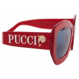 Emilio Pucci - Logo-Print Sunglasses - Dark Red Blue Navy - Sunglasses - Emilio Pucci Eyewear