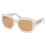 Emilio Pucci - Logo-Print Sunglasses - Black - Sunglasses - Emilio Pucci Eyewear