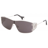 Emilio Pucci - Cut-Out Logo Sunglasses - Silver Black - Sunglasses - Emilio Pucci Eyewear
