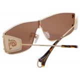 Emilio Pucci - Cut-Out Logo Sunglasses - Gold Light Brown - Sunglasses - Emilio Pucci Eyewear