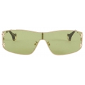 Emilio Pucci - Cut-Out Logo Sunglasses - Gold Green - Sunglasses - Emilio Pucci Eyewear
