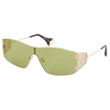 Emilio Pucci - Cut-Out Logo Sunglasses - Gold Green - Sunglasses - Emilio Pucci Eyewear
