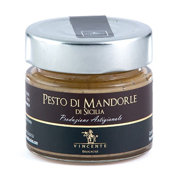 Vincente Delicacies - Pesto di Mandorle di Sicilia - Pesti Gastronomici Artigianali - 90 g