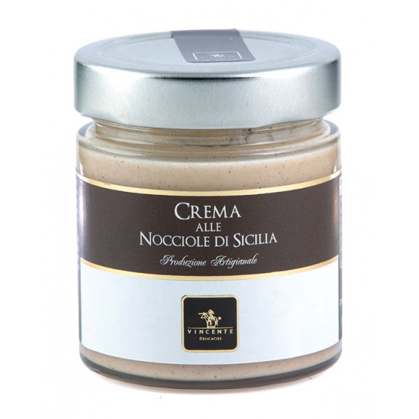 Vincente Delicacies - Crema alle Nocciole di Sicilia - Creme Spalmabili Artigianali  - 180 g