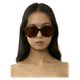 Chloé - Gayia Sunglasses in Acetate - Medium Havana Brown - Chloé Eyewear