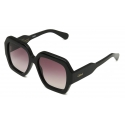 Chloé - Gayia Sunglasses in Acetate - Black Gradient Burgundy - Chloé Eyewear